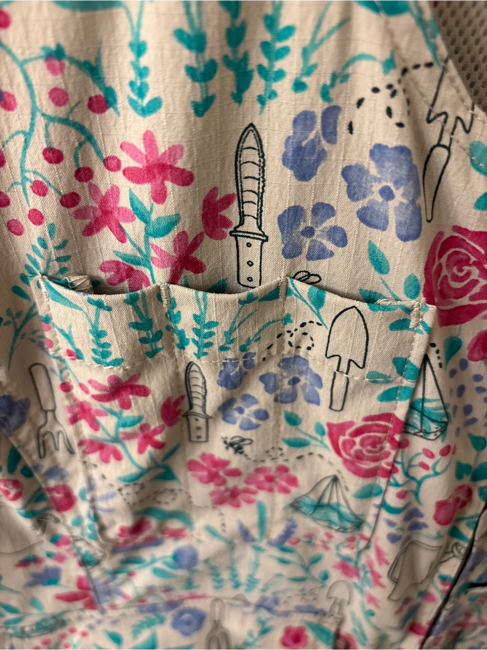 Duluth Trading Co Floral Utility Vest - Picture 4 of 7